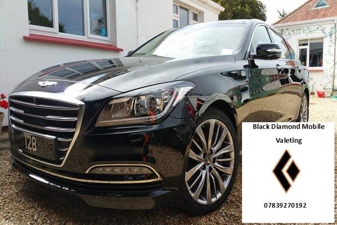 Black diamonds image of black car, with logo, resized