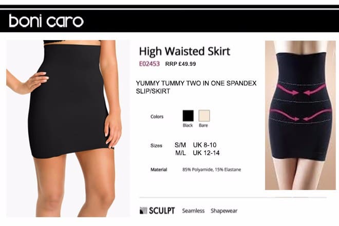 Yummy Tummy 2-in-1 Spandex Slip Skirt – Wear as a mini slip dress