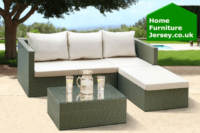 Green Rattan Sofa Set
